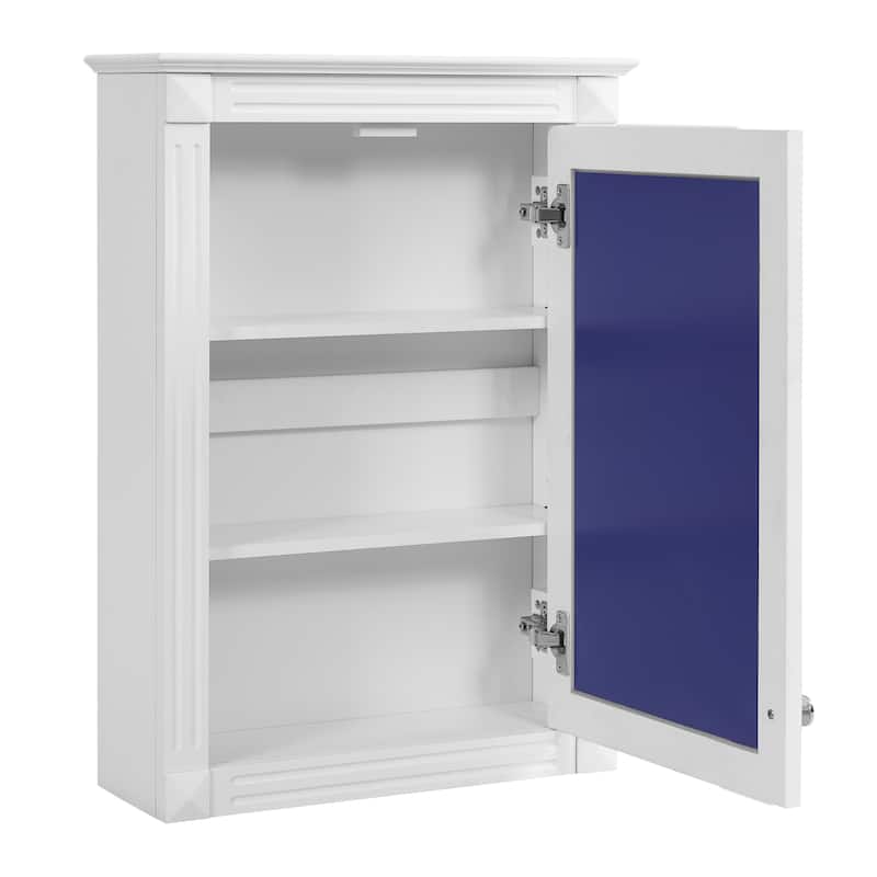 20" Wall Mounted Bathroom Storage Cabinet with Mirror, Medicine Cabinet with Height Adjustable Shelf