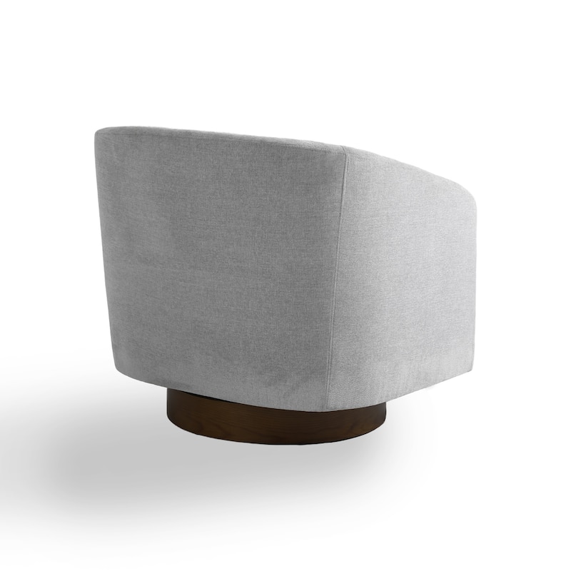 31.1'' W Modern Barrel Swivel Accent Chair