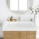preview thumbnail 2 of 32, Vera Rectangular White Composite Stone Console Bathroom Vanity Sink