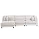 Polyester Fabric Sofas Bed L shaped Convertible Sectional Sofa, Beige ...