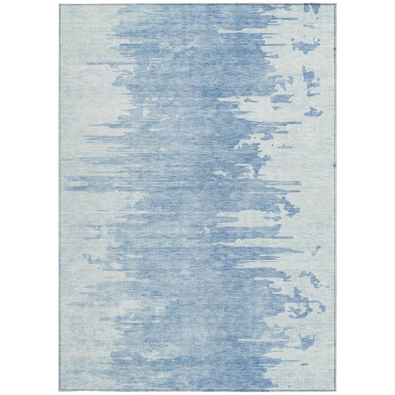 HomeRoots Abstract Transitional Rectangle Outdoor Rug