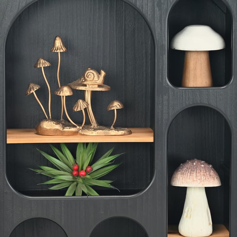 Hareton Cast Iron Gold Mushroom Table Accent