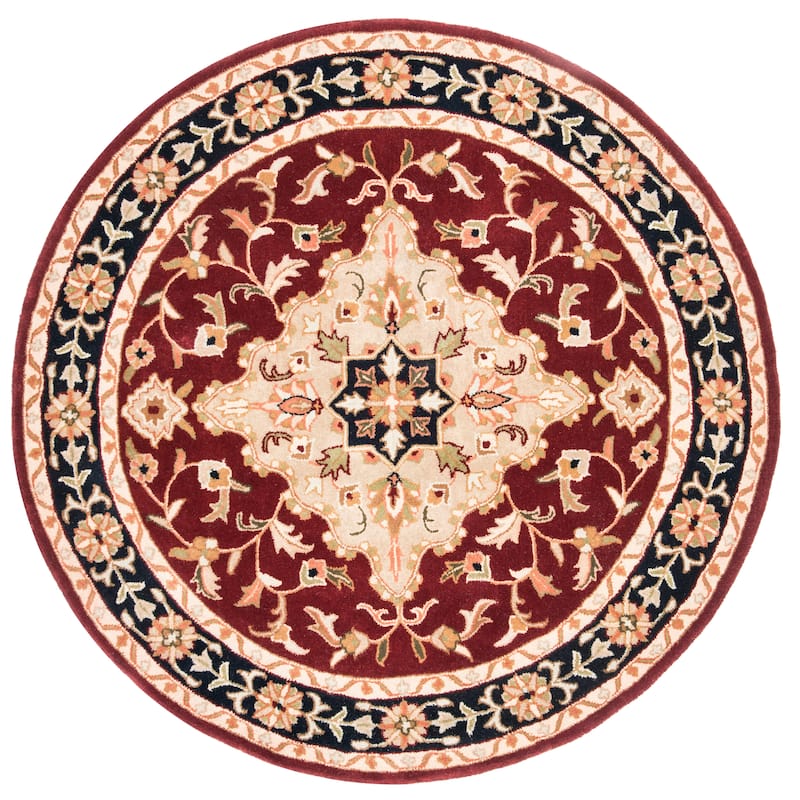SAFAVIEH Handmade Heritage Harmony Stripe Traditional Oriental Wool Rug