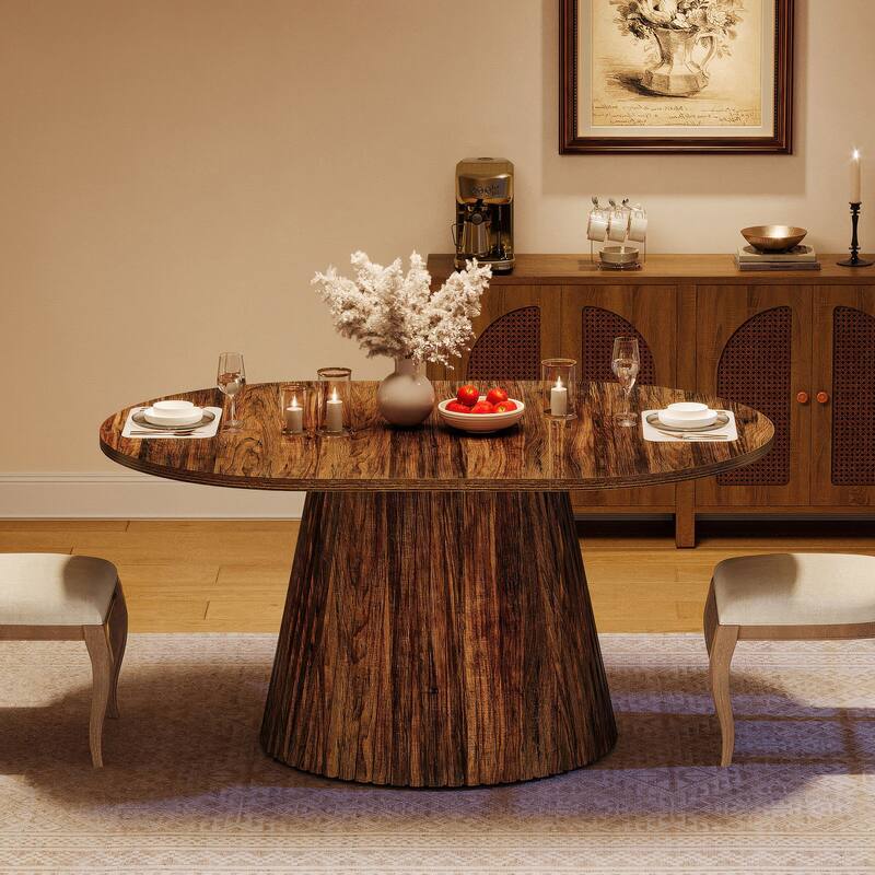 59" Farmhouse Dining Table for 4-6 People