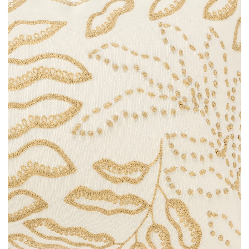 Rizzy Home Traditional Ivory Pillow Cover - 14"x26"