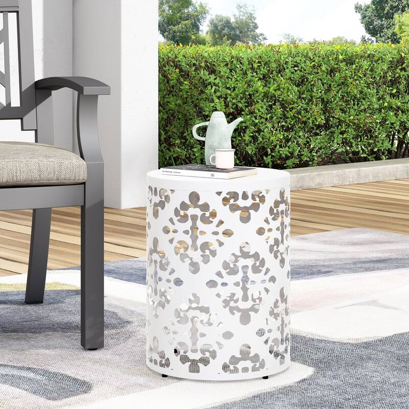 Outdoor Metal end table -Large