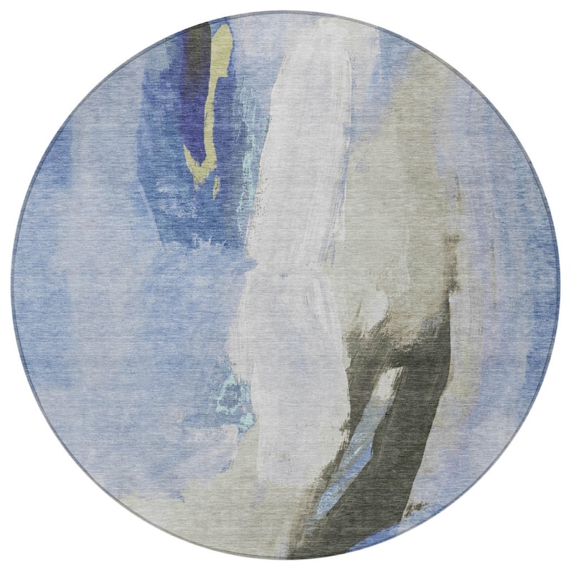 HomeRoots Abstract Transitional Rectangle Outdoor Rug