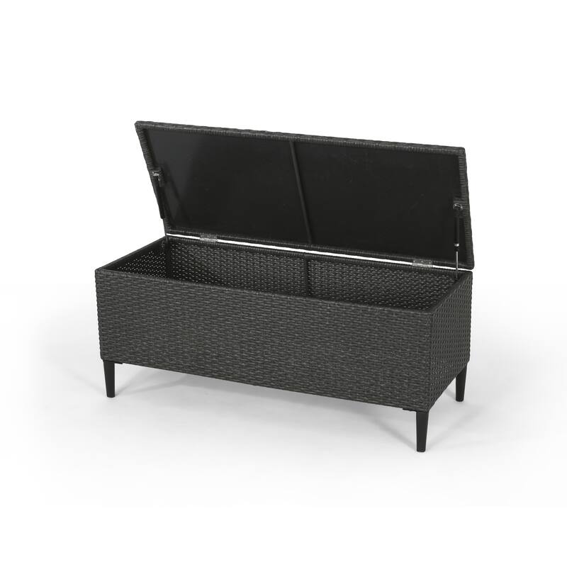 Rattan Storage Bench Leisure Bench, Patio Bench Outdoor Bench