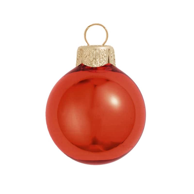 12ct Henna Shiny Finish Glass Christmas Ball Ornaments 2.75" (70mm)