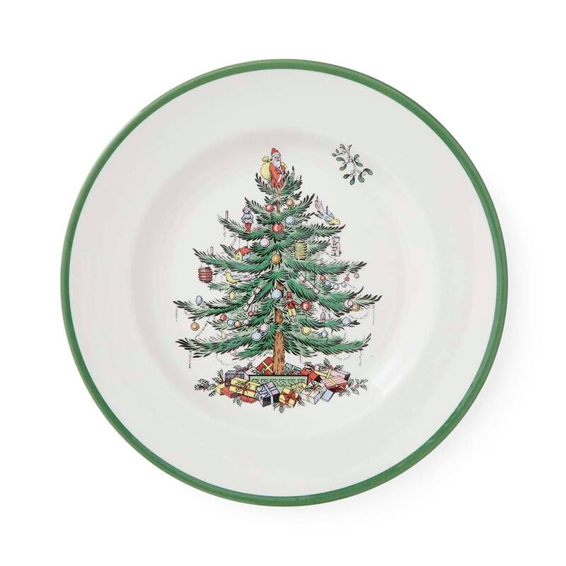 Spode Set of 4 Christmas Tree Plates