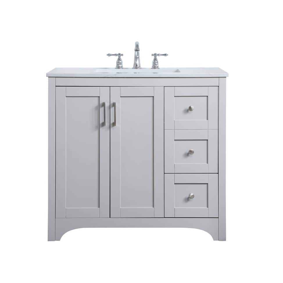 Elegant Lighting VF17036 Moore 36" Free Standing Single Basin Vanity