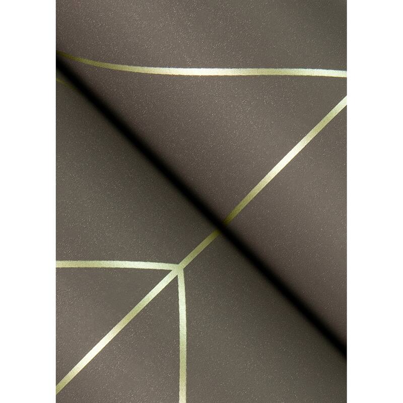 A-Street Prints Sander Chocolate Geometric Wallpaper