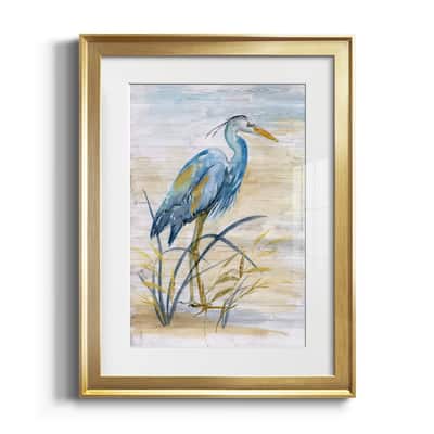 Blue Heron I Premium Framed Print - Ready to Hang