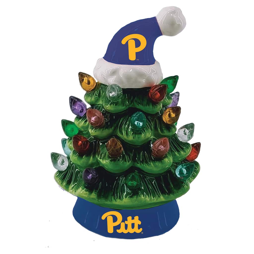 8" LED Ceramic Tabletop Christmas Tree, University of Pittsburgh