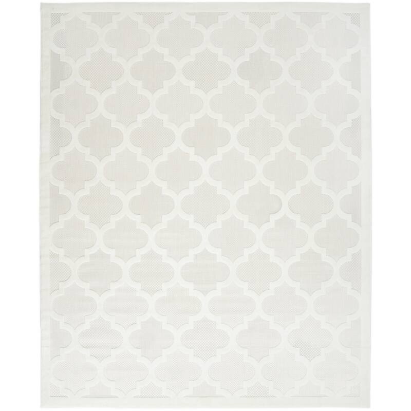 HomeRoots Contemporary Rectangle Outdoor Rug - 7' X 10'