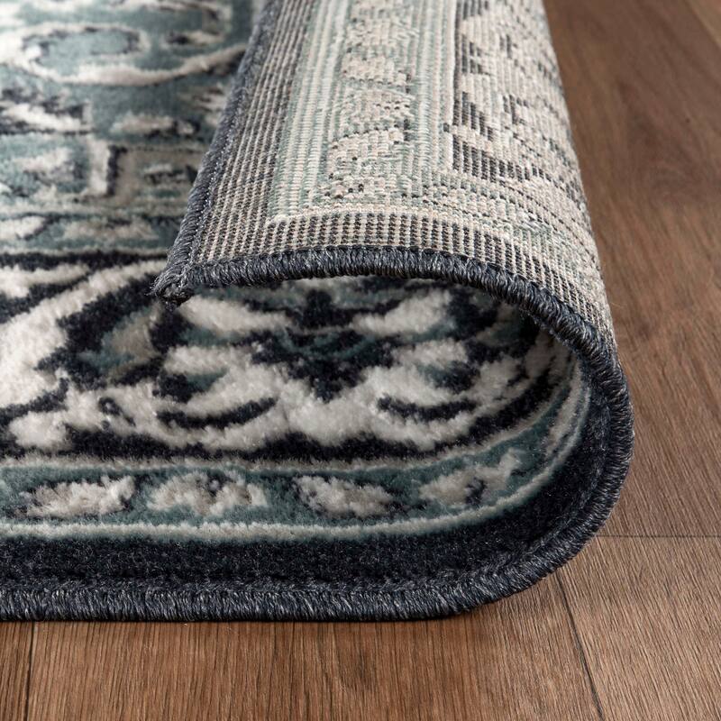 Superior Traditional Oriental Floral Medallion Indoor Area Rug