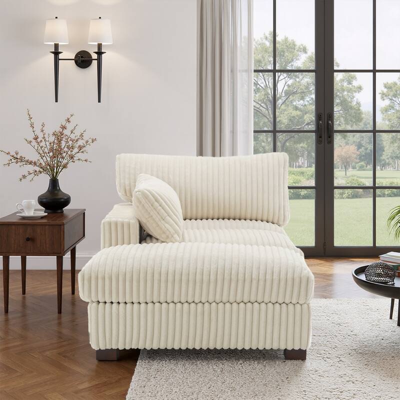 Plush Cloud Couch Modular Sectional Sofa with Ottoman