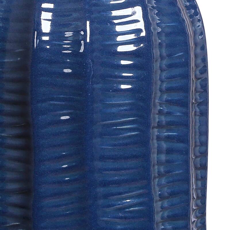 Elk Home Philip Blue Glazed Earthenware 7 Inch Wide Vase