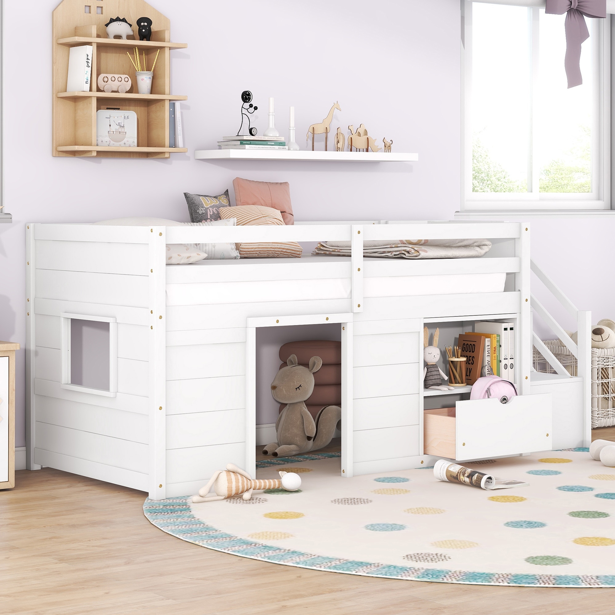 Boy's loft & online storage twin bed