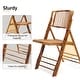 preview thumbnail 7 of 5, VINGLI Rattan Bamboo Dining Chair Folding Chair for Outdoor Indoor