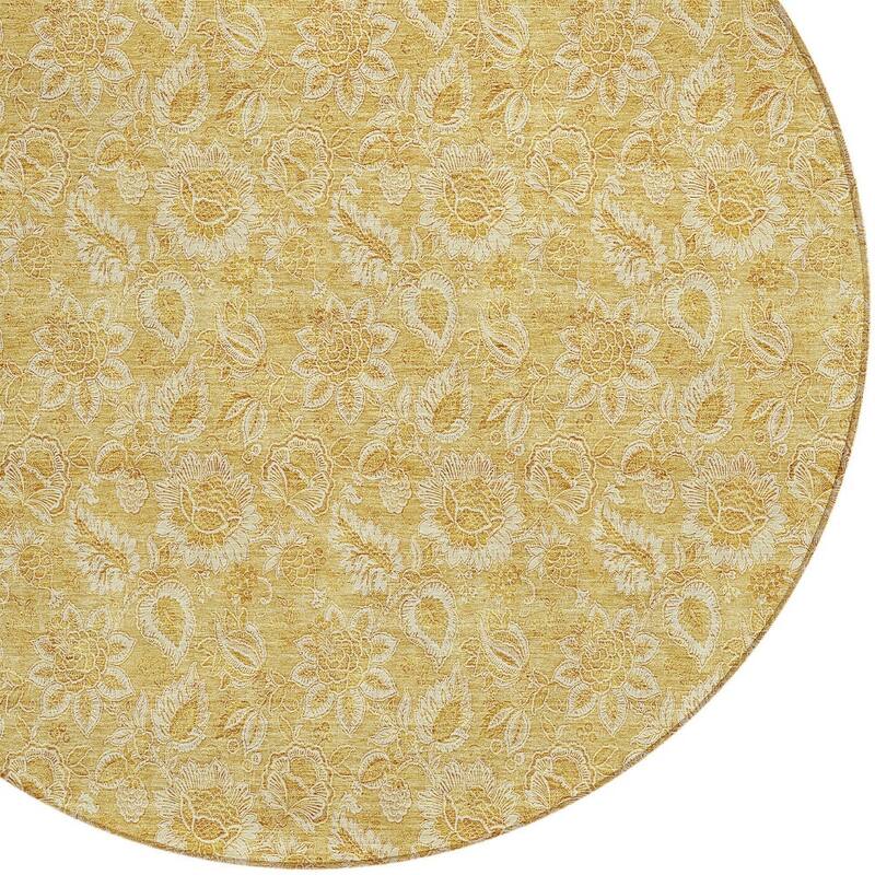 HomeRoots Floral Transitional Rectangle Outdoor Rug