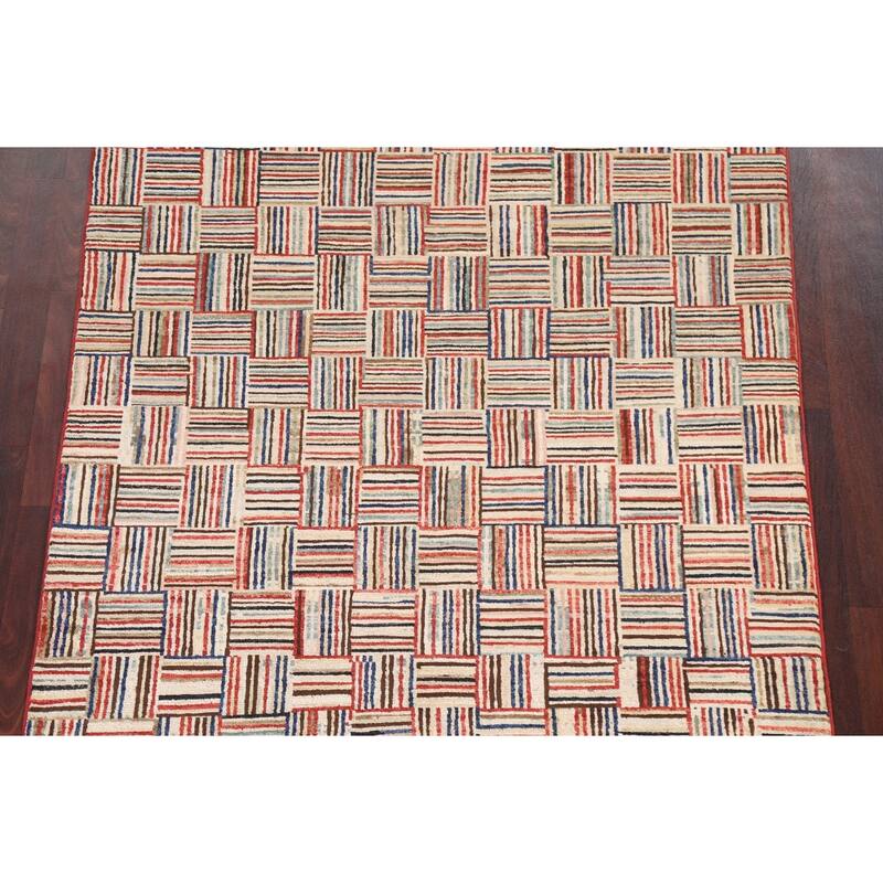 Gabbeh Kashkoli Area Rug Wool Hand-knotted Contemporary Foyer Carpet - 4'7" x 6'3"