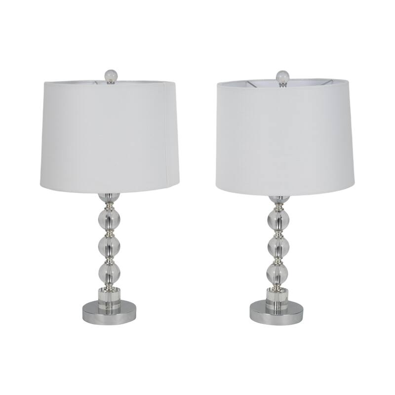 Decorative Glass Table Lamp - Set of 2 - 22.0"