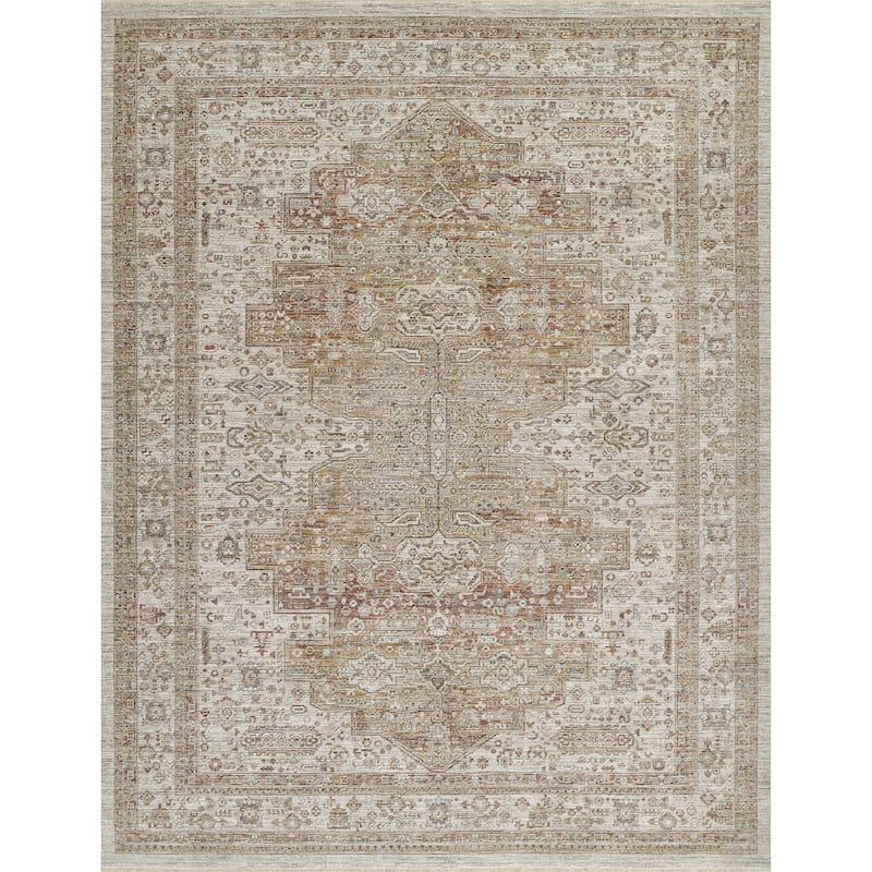 Momeni Georgina Polyester Medallion Traditional Area Rug - Copper - 7'10" X 10'2" - Rectangle