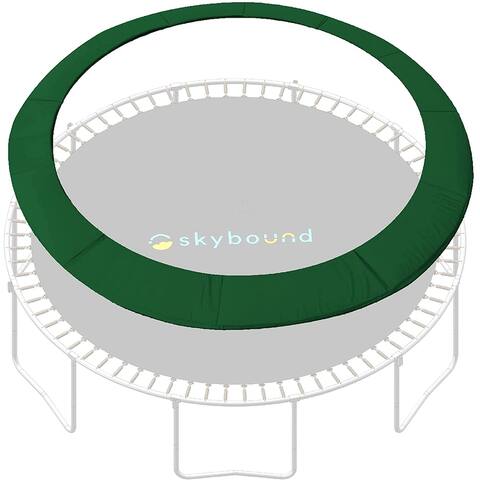 SkyBound Universal Replacement Trampoline Safety Pad - Dark Green Spring Cover Fits 12ft Frame - Long Lasting Water-Resistant