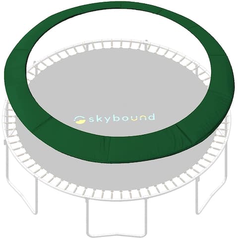 SkyBound Universal Replacement Trampoline Safety Pad - Dark Green Spring Cover Fits 8ft Frames - Long Lasting Water-Resistant
