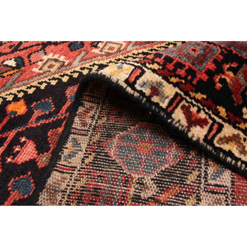 ECARPETGALLERY Hand-knotted Anatolian Vintage Black, Red Wool Rug - 4'7 x 8'7