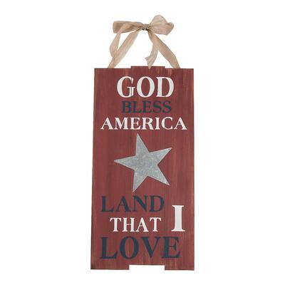 God Bless America Land That I Love Sign, Fourth of July, Home Decor, Decorative Accessories, 1 Piece