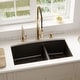 preview thumbnail 8 of 76, Karran Undermount Quartz Double Bowl Kitchen Sink