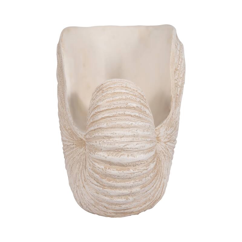 Sagebrook Home Coastal Neutral 18" Ivory Shell Sculpture - 18" x 11" x 13"
