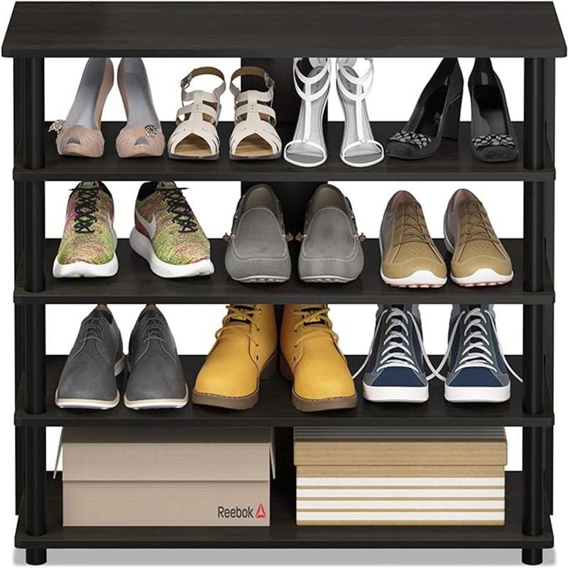 Turn-N-Tube 5 Tier Wide Shoe Rack - 29.45"D x 31.5"W x 11.8"H