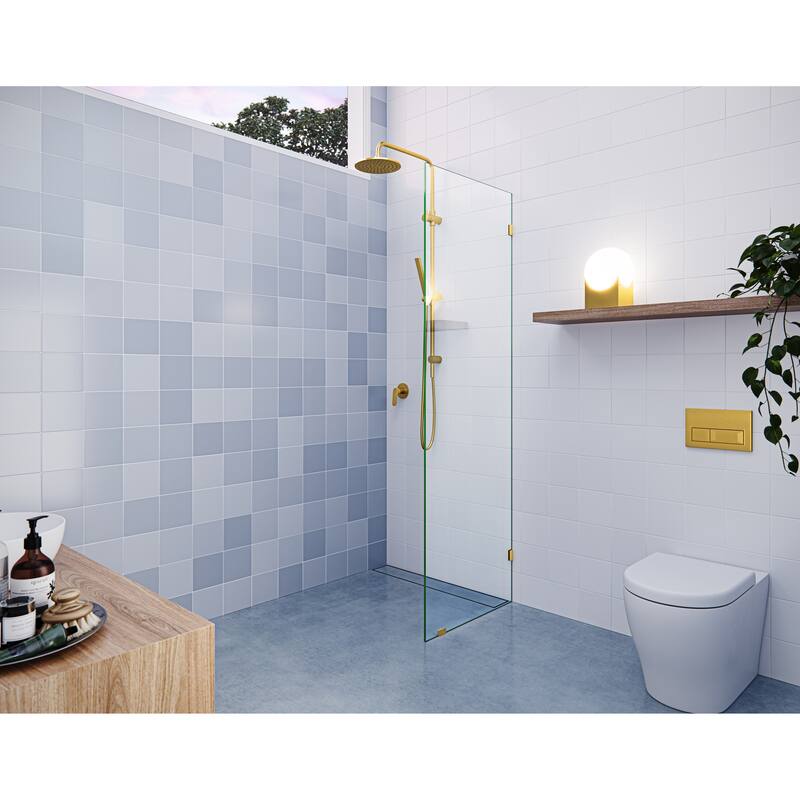 Glass Warehouse 78" x 22.5" Frameless Shower Door - Single Fixed Panel