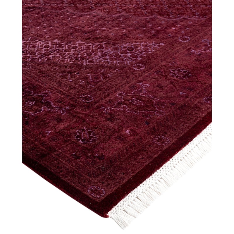 Overdyed One-of-a-Kind Hand-Knotted Area Rug - Pink - 6' 1" x 9' 4"