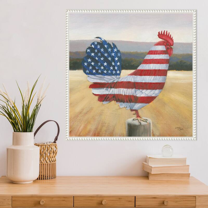 American Rooster by Wellington Studio Framed Canvas Wall Art Print