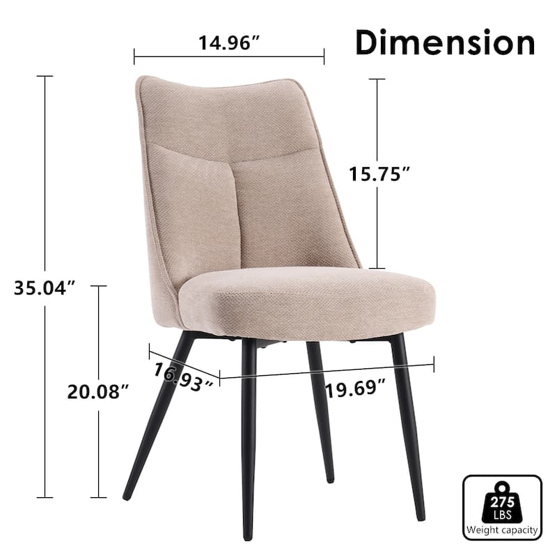 Dining Chairs Set of 2, Soft Cushioned Kitchen Chairs