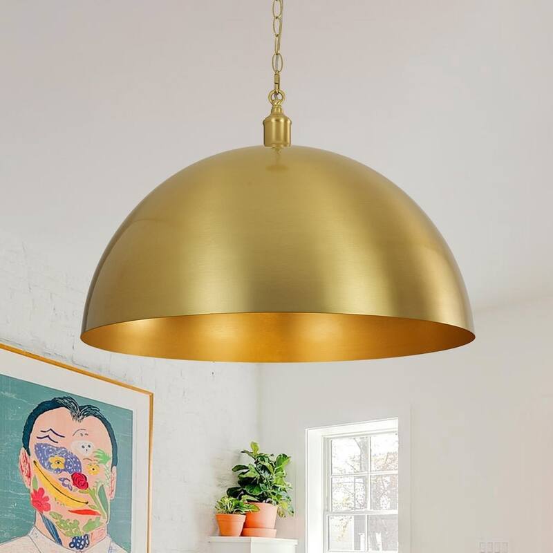 Modern-century Modern 1-Light Island Dome Pendant - 23.6in