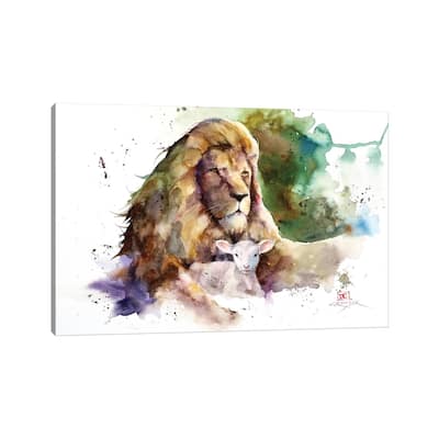 iCanvas "Lion and Lamb" by Dean Crouser Canvas Print
