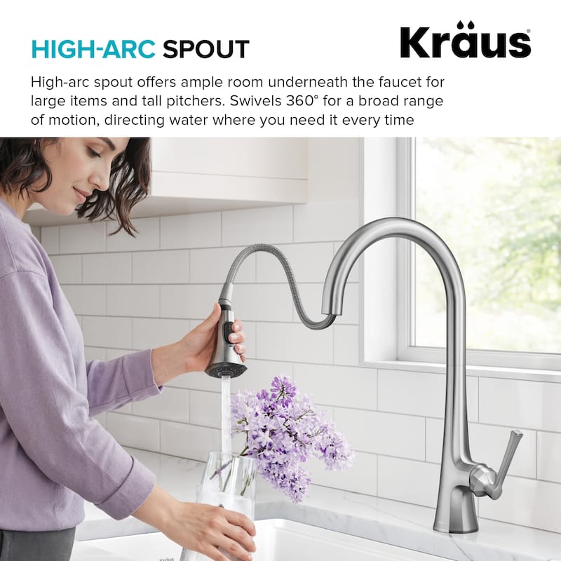 KRAUS Savan 2-Function Single Handle Pull Down Kitchen Faucet