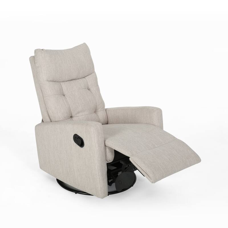 Contemporary Push‑Back Swivel Glider Recliner Chair