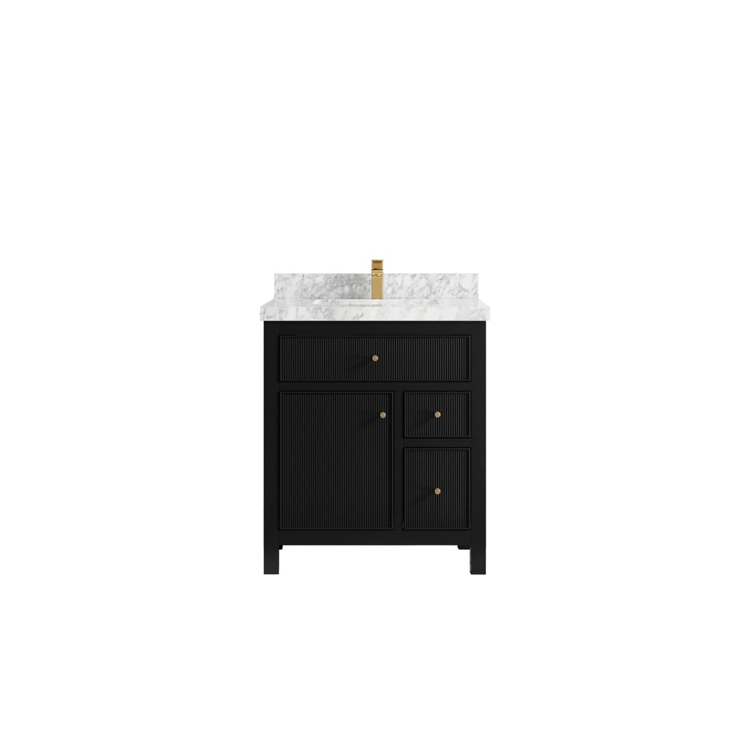 Willow Collections 30 in W x 22 in D Sonoma Free Standing Reeded Single Sink Bathroom Vanity with Countertop