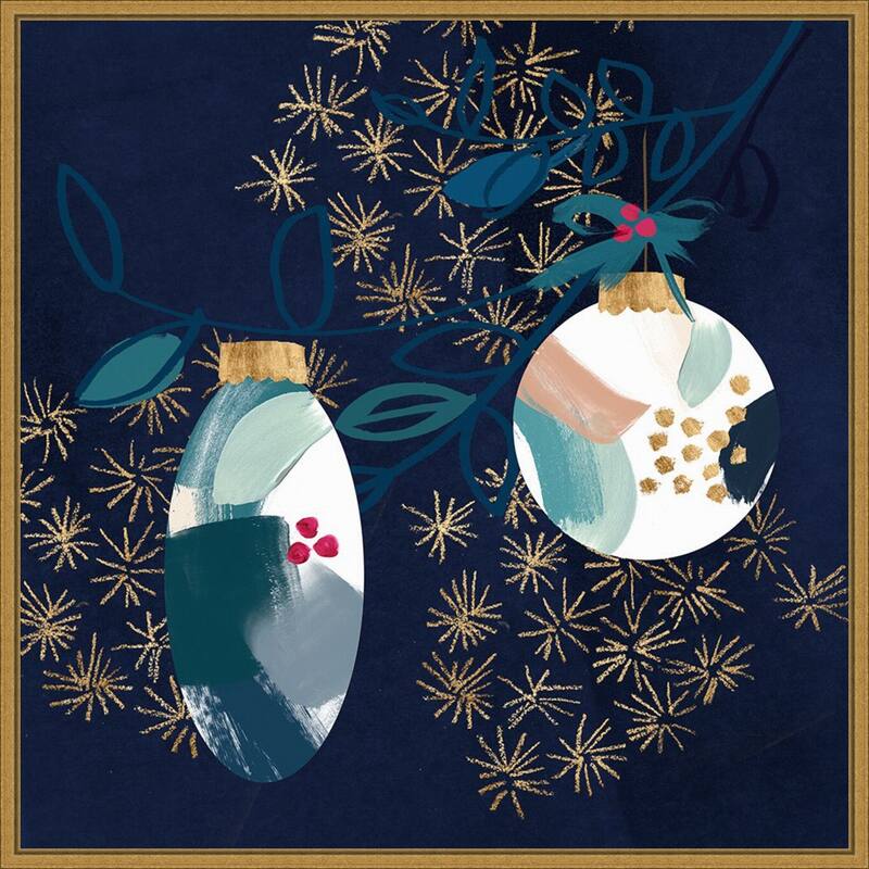 Crafty Blue Christmas I by Jennifer Paxton Parker Framed Canvas Wall Art Print