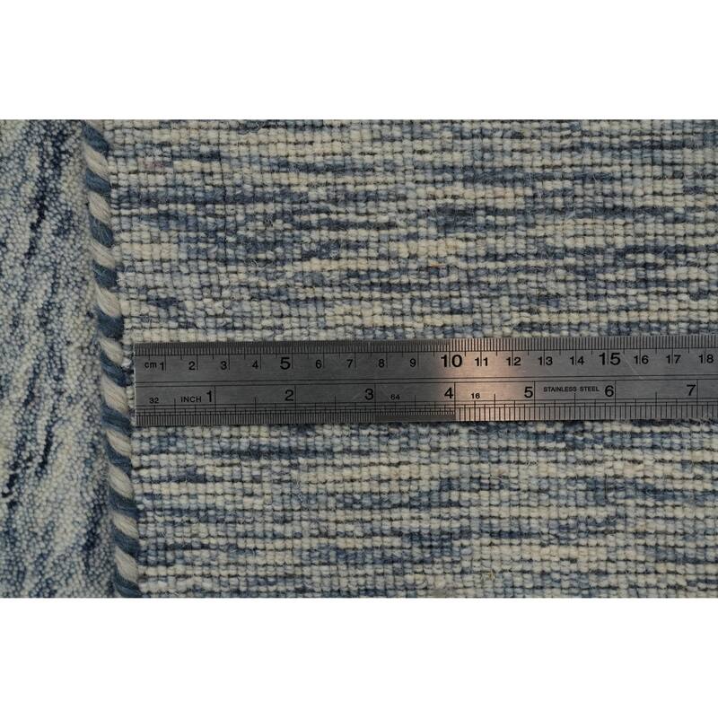 Hand Knotted Oriental 100% Wool Carpet Tribal Animal Pictorial Navy Blue & Blues Gabbeh Area Rug - 10' 1'' X 9' 9''
