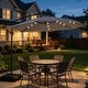 preview thumbnail 59 of 64, Ainfox 10 ft. Patio Offset Solar LED Umbrellas Cantilever Outside Umbrellas with Base Grey