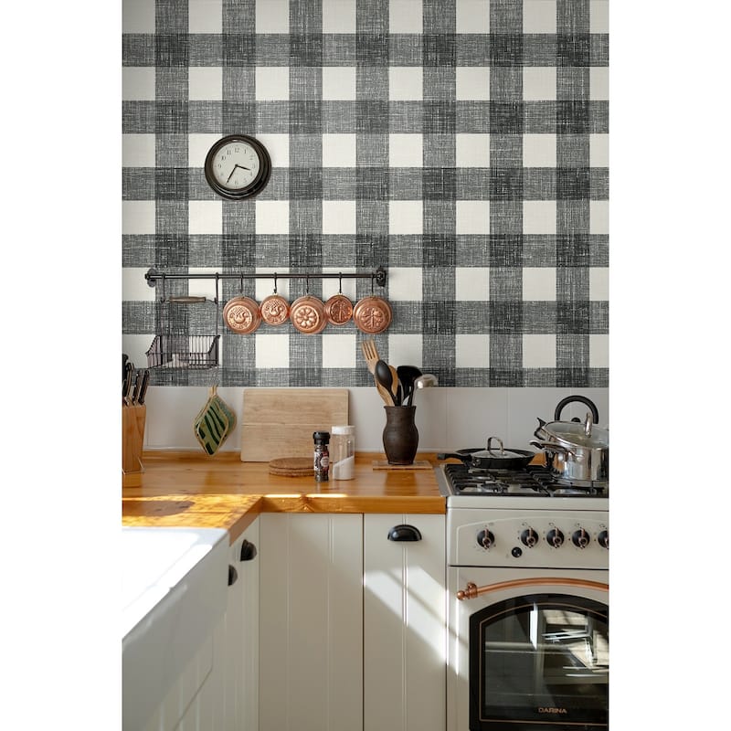 Seabrook Designs Bebe Gingham Nonwoven Unpasted Wallpaper