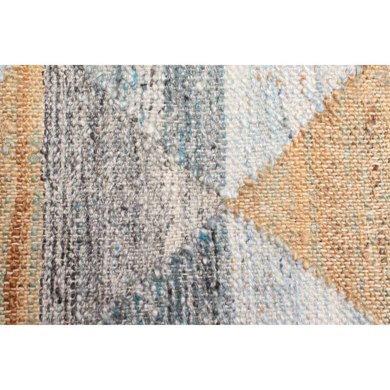 ECARPETGALLERY Flat-Weave Ankara FW Light Grey Wool Kilim - 5'0 x 7'10