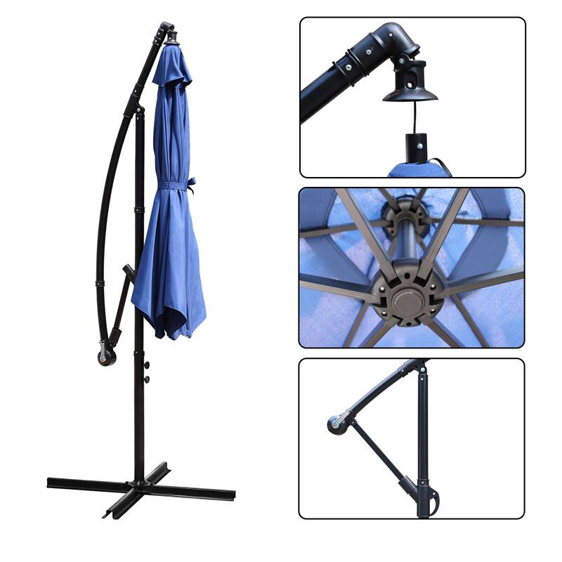 Maypex 10 Feet Cantilever Patio Umbrella, Offset Outdoor Umbrella